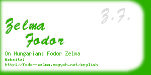 zelma fodor business card